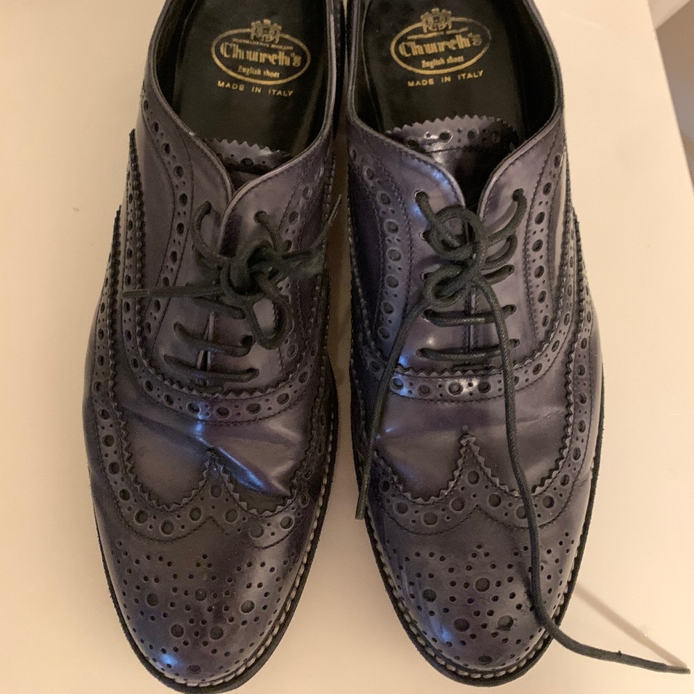 Navy women’s Church’s flat shoes